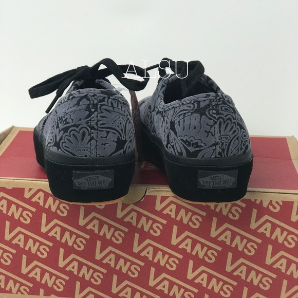 VANS Authentic Platform Sidewall Suede Black GreyW - Picture 4 of 7